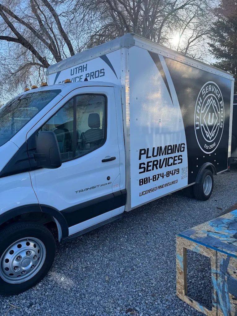 Utah Service Pros branded plumbing service truck